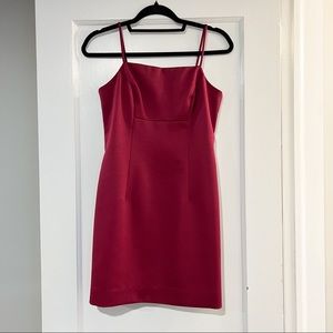 BCBG Mini Spaghetti Strap Fully Lined Dress Red Burgundy Size 2
